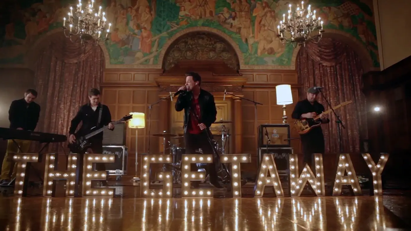 a screenshot from the music video Save My Life by The Getaway